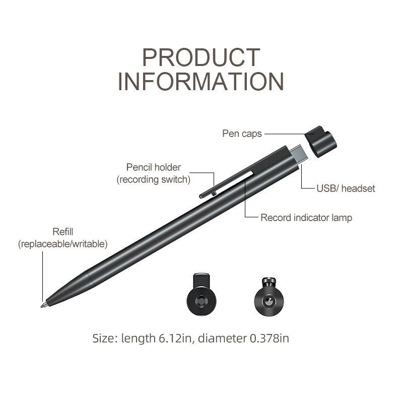 Professional Voice Recorder Portable Voice Recorder Voice Activated Audio Recorder Noise Canceling