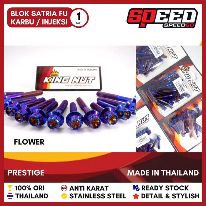 Set Baut Blok Kalter Mesin Satria Fu Satria Fu Injeksi Blue Probolt St