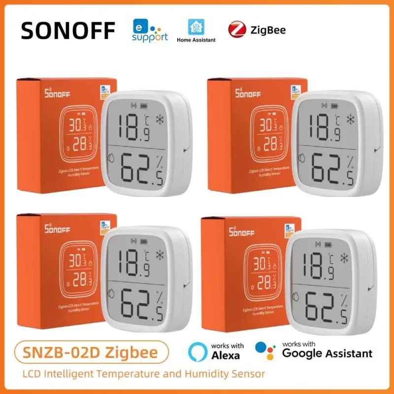 SONOFF SNZB 02D ZIGBEE TEMPERATURE HUMIDITY SENSOR SNZB-02D LCD REMOTE REAL-TIME MONITORING ALEXA