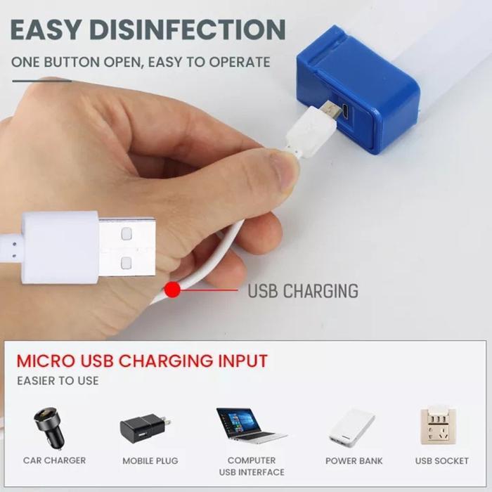 LAMPU EMERGENCY STIK STICK PORTABLE MULTIFUNGSI NEON LED PANJANG 3 MODE DC 5V USB 40W 60W 80W LIGHT
