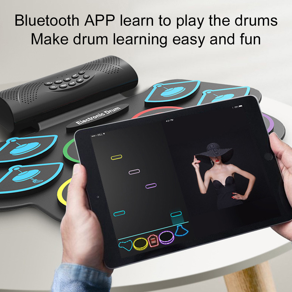 Electronic Drum Set with Drum Sticks and Pedals Electric Drum Pad Electric Drum Set Xmas Birthday