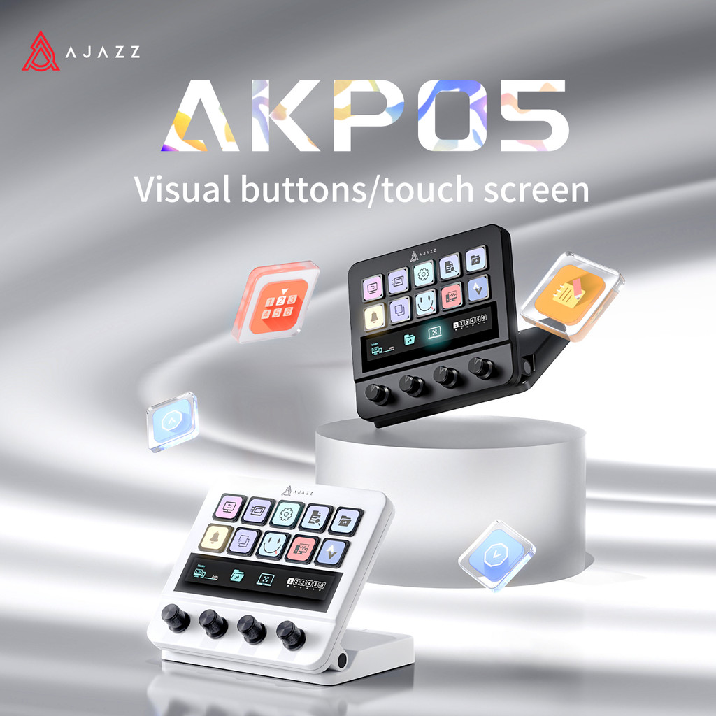 AJAZZ AKP05E Desktop Helper Console Panel Controller Programmable Shortcuts Desk Hitch