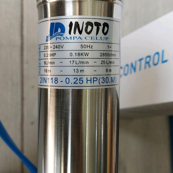 Pompa Submersible Sible Inoto 2in 2" Pompa Celup + CONTROL BOX + KABEL Pompa sumur dalam 0.25hp