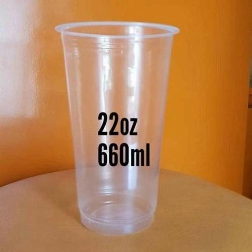 GELAS PLASTIK 22 OZ / CUP PLASTIK 22OZ TANPA TUTUP @50 PCS MURAH