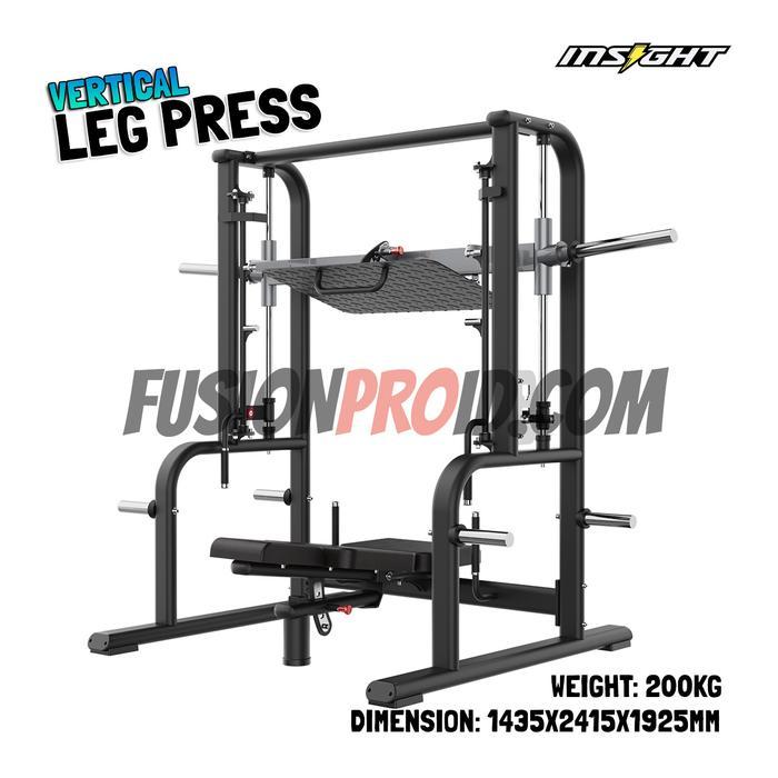Insight Vertical Leg Press SH043 Plate Loaded Alat Fitness Gym Komersial Import