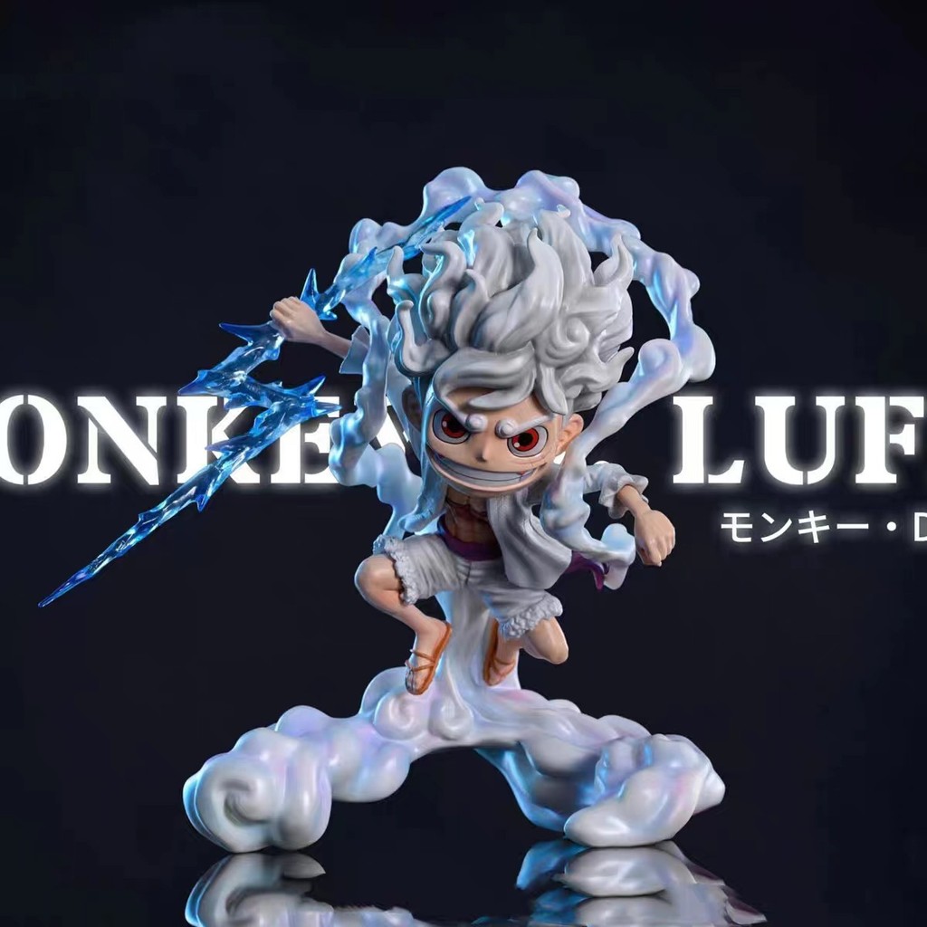 One Piece Anime Peripheral Nika Luffy Gear 5 Devil Fruit Awakening 15cm Cool Action Model Statue