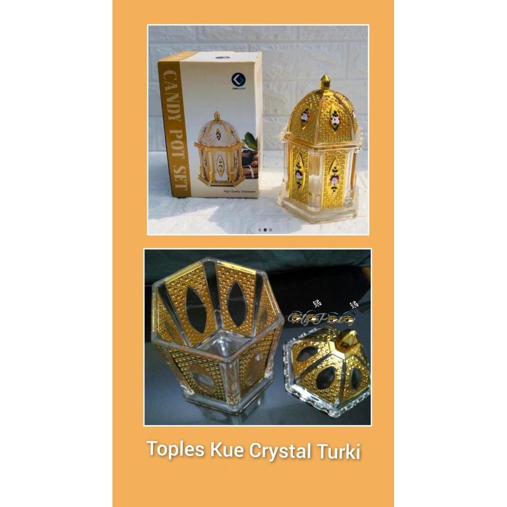 TOPLES KUE CRYSTAL TURKI TOPLES KACA KUE LEBARAN BENTUK MESJID