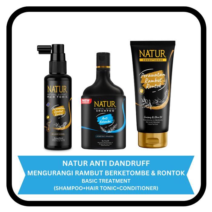 Natur Tea Tree Oil Paket Lengkap Perawatan Rambut Menutrisi & Mengurangi Ketombe