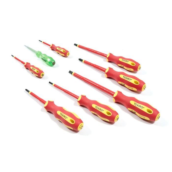 Tekiro Obeng Listrik Set 8 Pcs /Obeng Listrik Set / Tools - Alat Perkakas