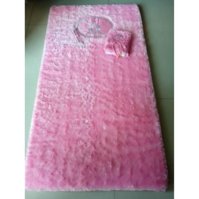 [Cod Sajadah Jumbo Free Tas+Tasbih]Sajadah Bulu Lurus Sajadah Tebal+Alquran Terjemahan A5 Busa