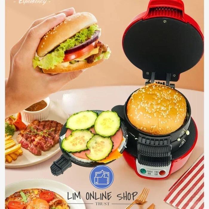 Mesin Pembuat Hamburger Praktis Machine Burger Maker Breakfast Lunch Cepat Saji