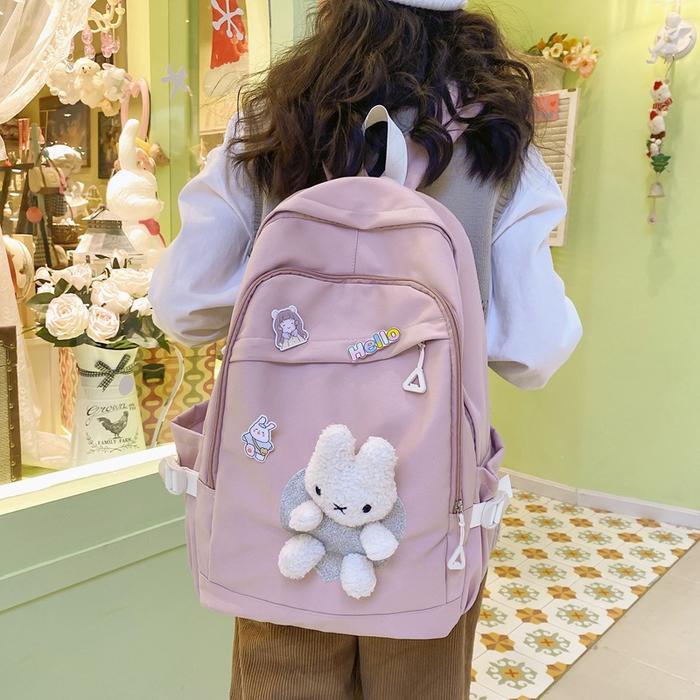 Sekolah Korea Tas Sekolah Ransel Fashion Style Siswa SMA Perempuan Tas Serbaguna