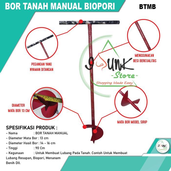 BOR / Biopori Bor Tanah Manual /Bor Pembuatan Lubang Tanah Multifungsi / Bor Alat Pelubang Tanah