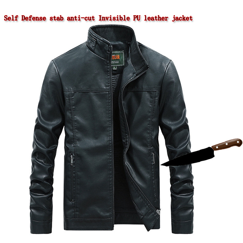Self-Defense Anti-Cutting Stab-Resistant Men Jacket, Flexible Hacking Invisible Military Tactics Pol