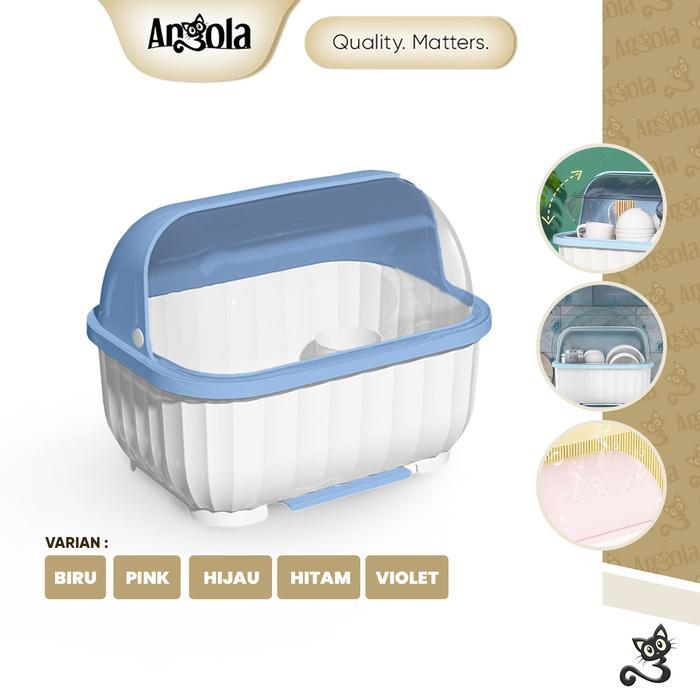 TP Angola Rak Piring Plastik C29 Rak Pengering Piring/Mangkok/Sendok Rak Dapur