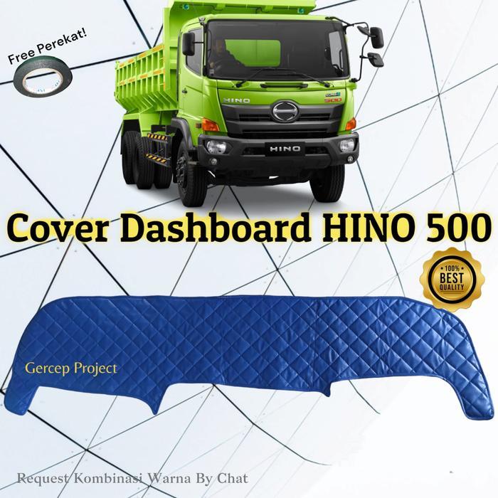 Cover Dashboard Truck Fuso Hino500 Lohan Ranger Kulit Premium Pelindung Dasbor Mobil Variasi