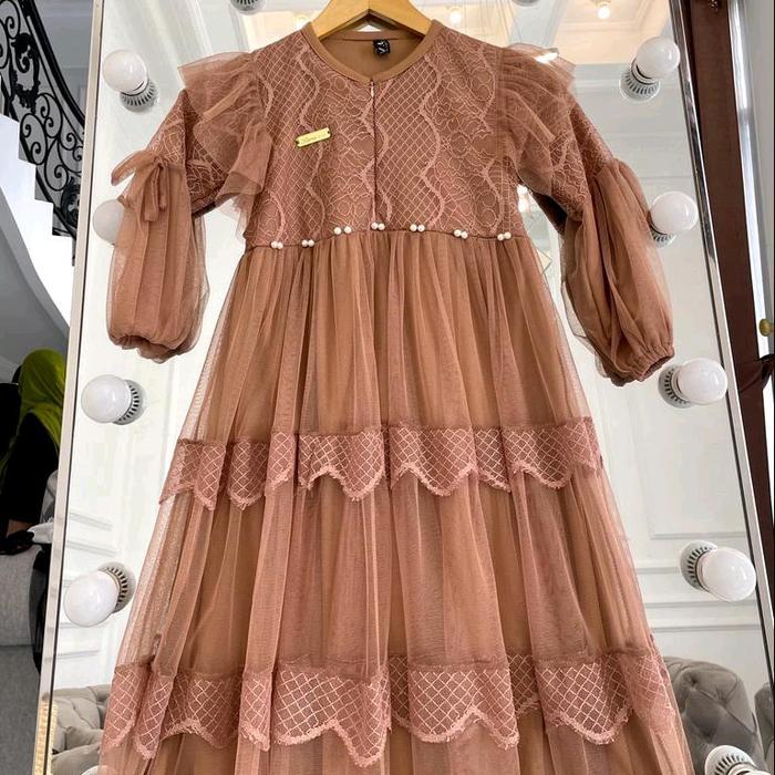 Best Seller Vanesa Dress Mewah Kids Umur 3 Sampai 15 Tahun// Gamis Brukat Anak Terbaru// Dress Anak