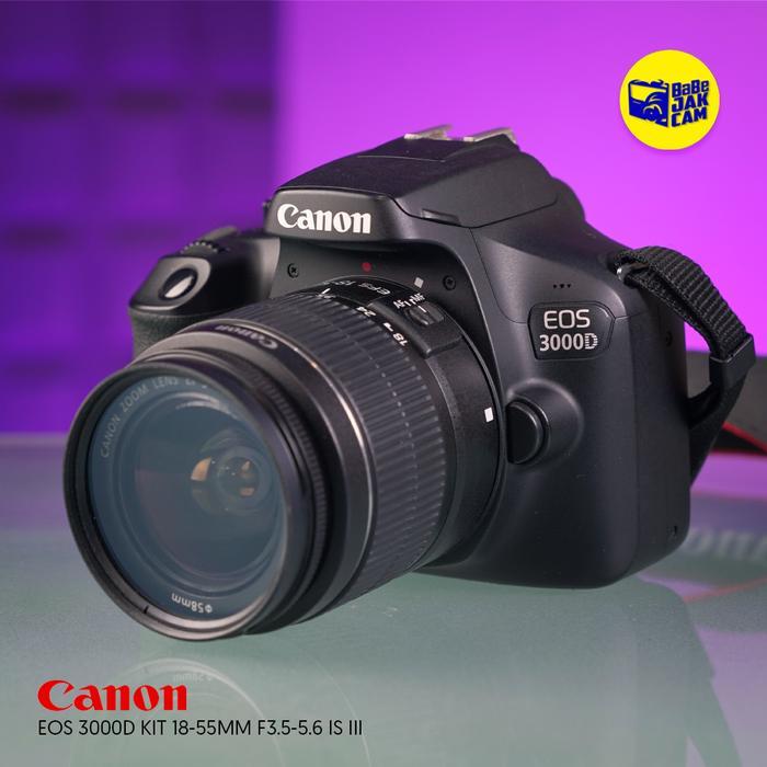 Canon EOS 3000D EF-S 18-55mm F 3.5-5.6 III KIT SECOND LIKE NEW