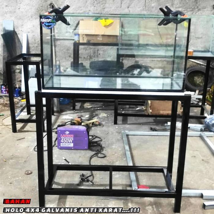 PAKET AQUARIUM 80X40X40 + RAK HOLO 4X45
