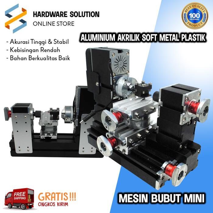 Mesin Bubut Mini Aluminium Akrilik Soft Metal Plastik Lathe 12.000 RPM
