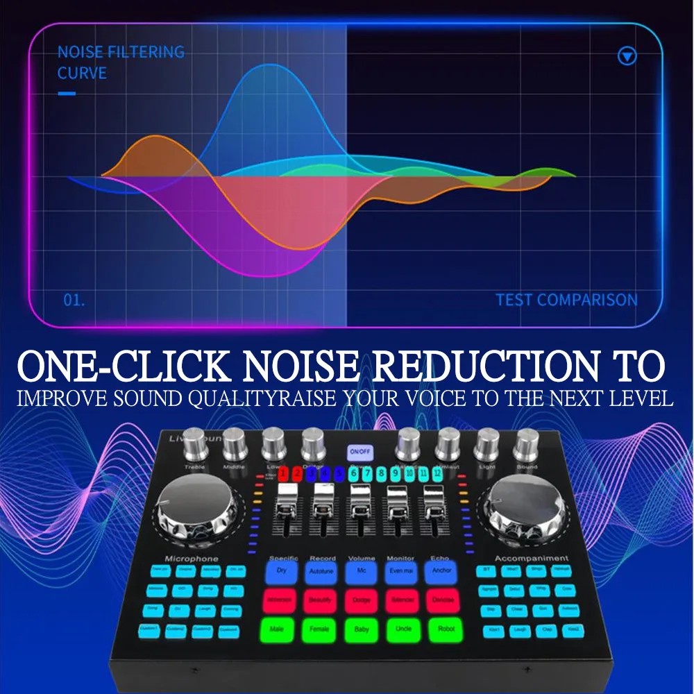 K1 Live Sound Card Portable Internet Celebrity Live Broadcast Special Sound Equipment Universal for