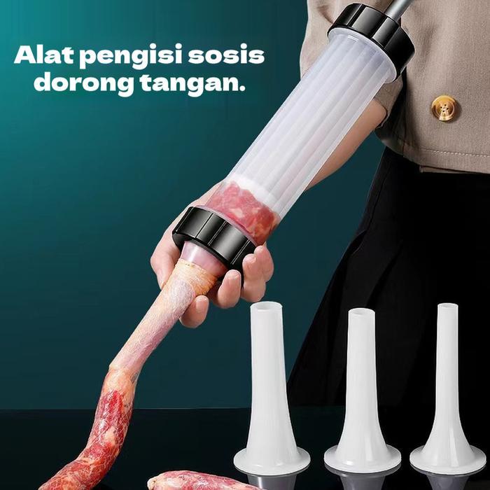 Alat Pembuat Sosis Manual Sosis Longganisa Mesin Pengisi Daging Mesin Pengisi Sosis Manual Disetel