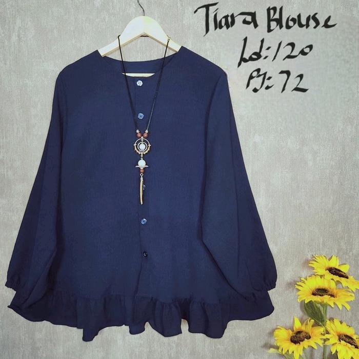 "New" Tiara Blouse Atasan Jumbo Wanita Kemeja Blus Ld120 Bigsize Hijab Muslimah Fashion Baju Wanita
