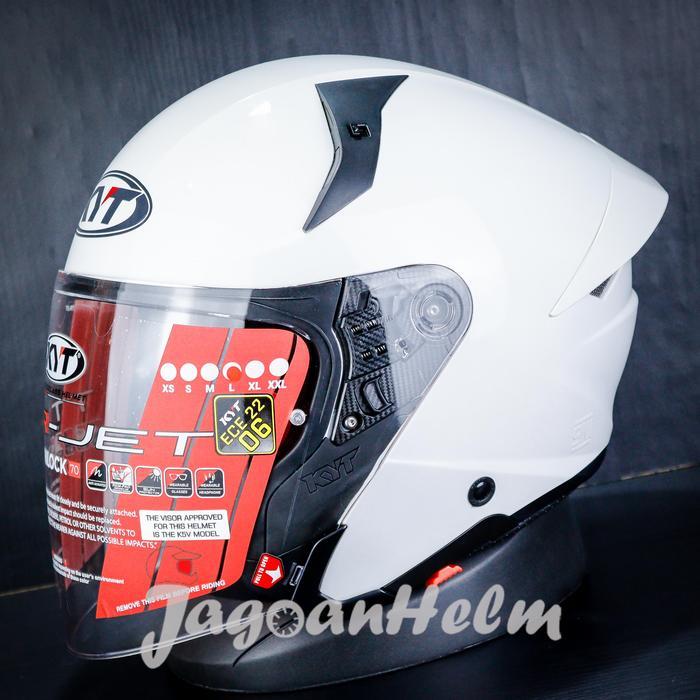 KYT HELM TTR JET SOLID TTR-JET DOUBLE VISOR Motorcycle