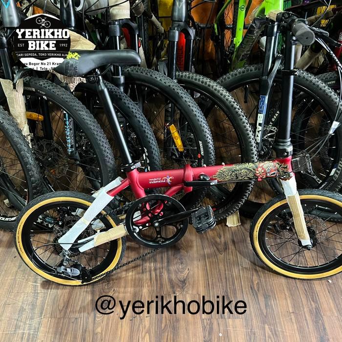 Terlaris Sepeda Lipat Folding Bike 16 Element Camp Foldx Lite Bali 8 Speed