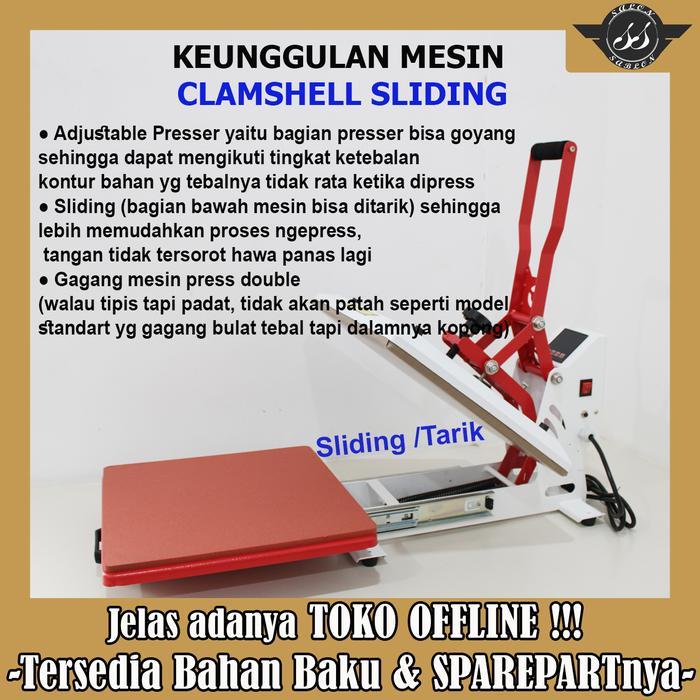 MESIN PRESS KAOS SLIDING 38X38CM / HEAT PRESS SLIDING 38 X 38 CM