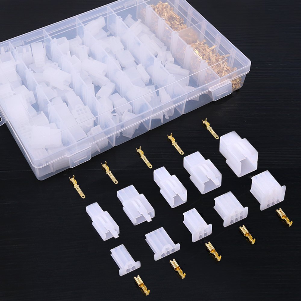 580Pcs 2.8mm Pitch 2 3 4 6 9 Pin Wire Connectors Housing Terminal Male & Female Plug Housing Crimp