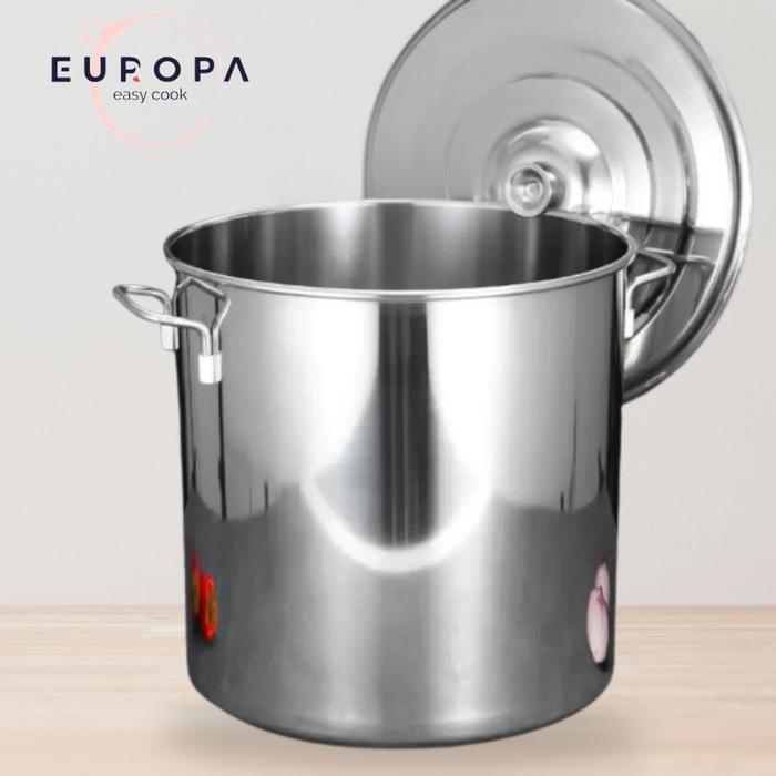 [EUROPA] Stockpot Stainless Steel/ Panci Dandang Jumbo Serbaguna Stainless Steel Tebal dan kokoh