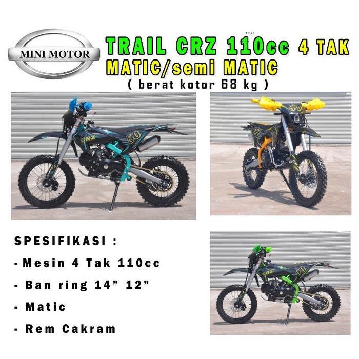 Medium Trail CRZ 110cc l Motor Trail Untuk Anak dan Remaja