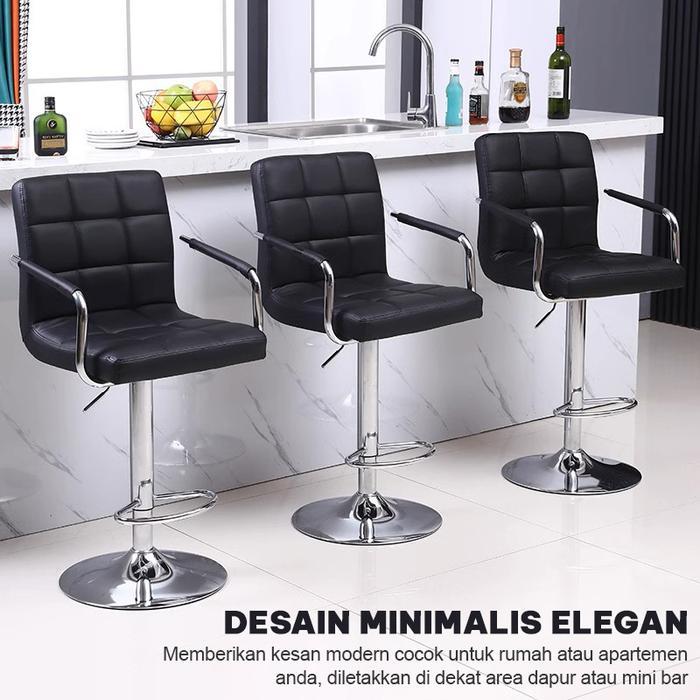 Kursi Bar Putar Hidrolik Kursi Lounge Minimalis Kursi Santai Single Seat Kursi Counter Berlengan