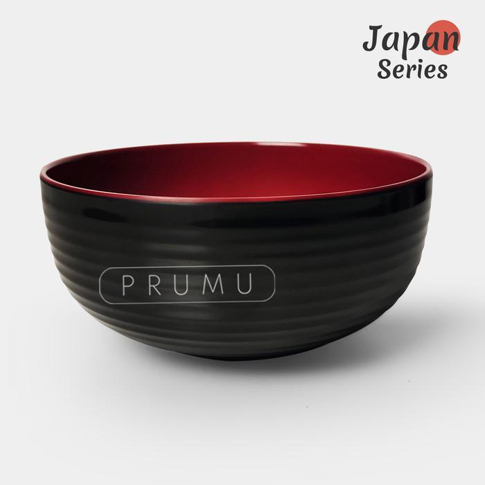 PRUMU Melamin Mangkok Jepang 7 inch - Mangkok Ceper - Mangkok Ramen - Mangkok Cafe - Mangkok Resto -