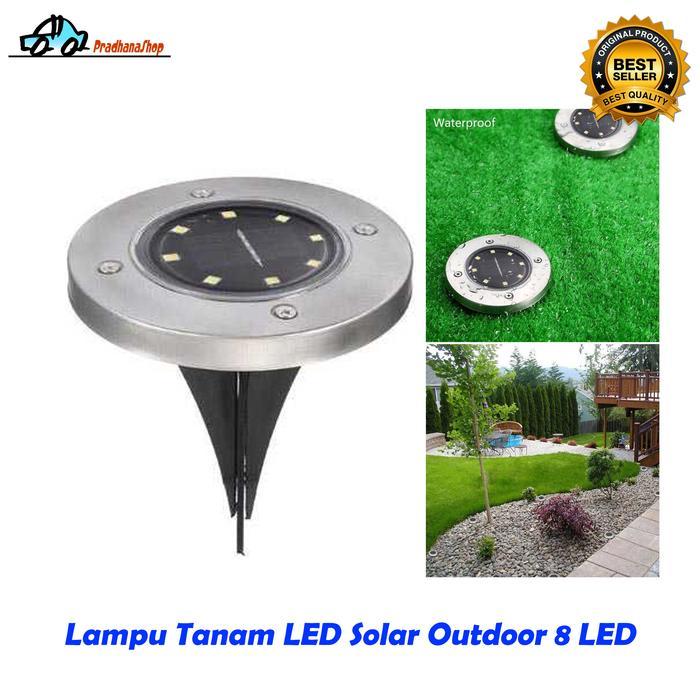 Lampu Tanam Lantai Tanah Jalan Taman Kebun Led Tenaga Surya Solar Panel Outdoor Waterproof