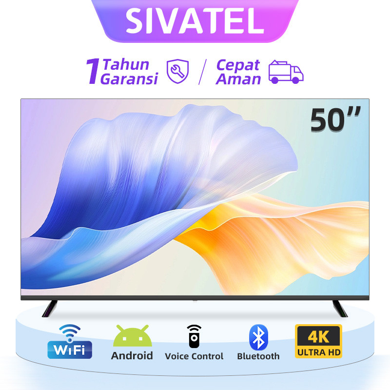 Sivatel TV Smart 65/55/50 inch TV Digital Android 11.0 4K UHD Dolby Audio Voice control Televisi