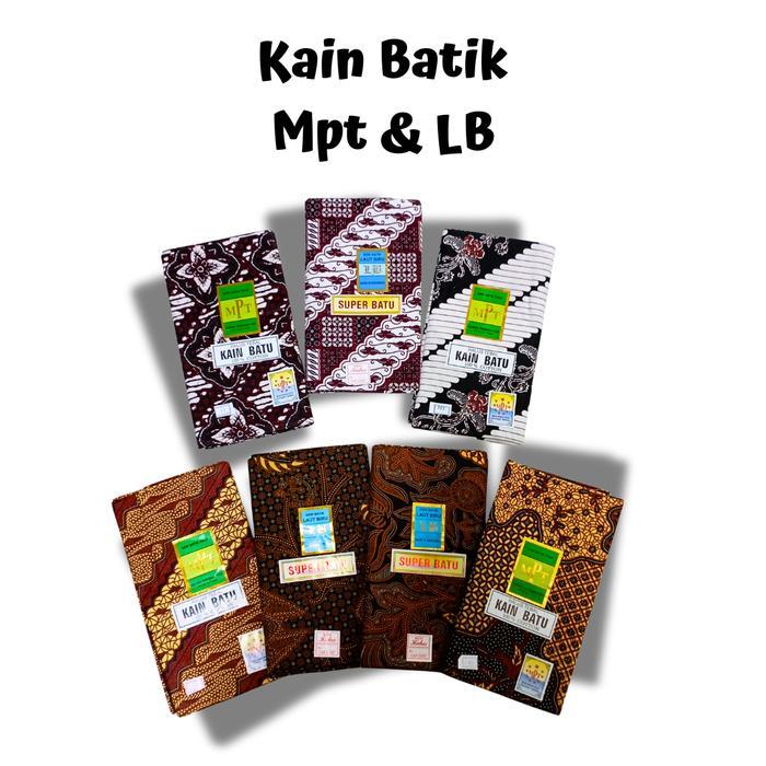 Kain Batik LAUT BIRU & MPT Khas Solo - Jogja / Jarik Batik Sogan