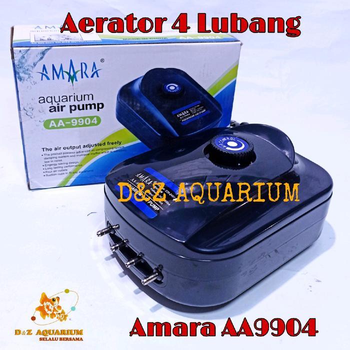 Amara Aa 9904 Aerator 4 Lubang Pompa Udara Kolam Ikan Air Pump Amara 9904
