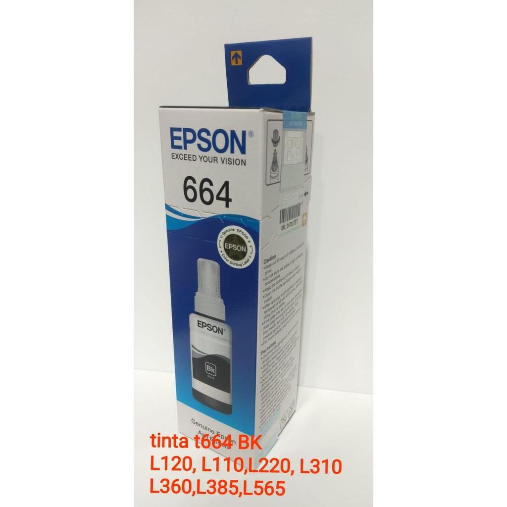 Tinta Epson Original 664 Black-For L110,L120,L310,L360,L385