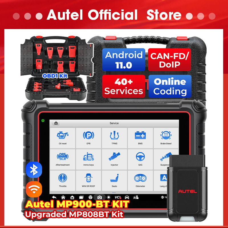 Autel MP900-BT KIT Diagnostic Scanner Automotive OBD1 OBD2 Scan Tools DoIP CANFD MP900 BT OE ECU