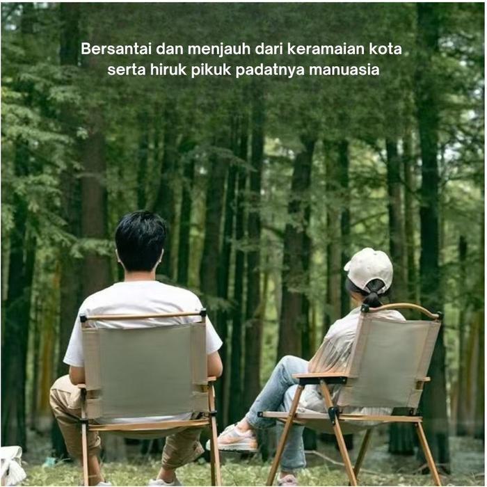 Kursi Camping Lipat Outdoor (1 Set) Meja Lipat Dan Kursi Lipat Beban 150kg