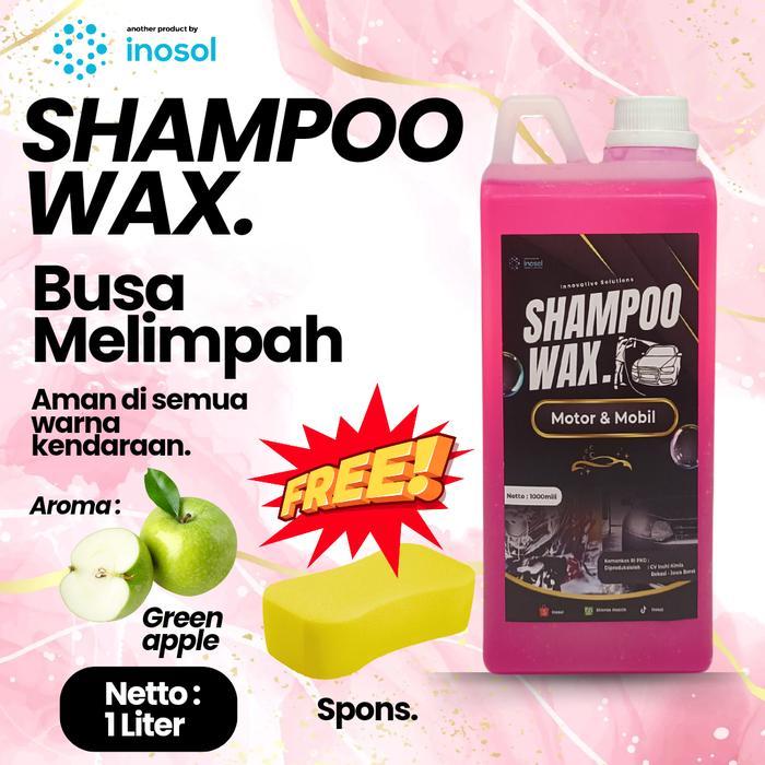TERLENGKAP INOSOL SHAMPOO MOTOR & MOBIL WAX 1 LITER SHAMPO WAX INOSOL KEMASAN 1 LITER TERLARIS