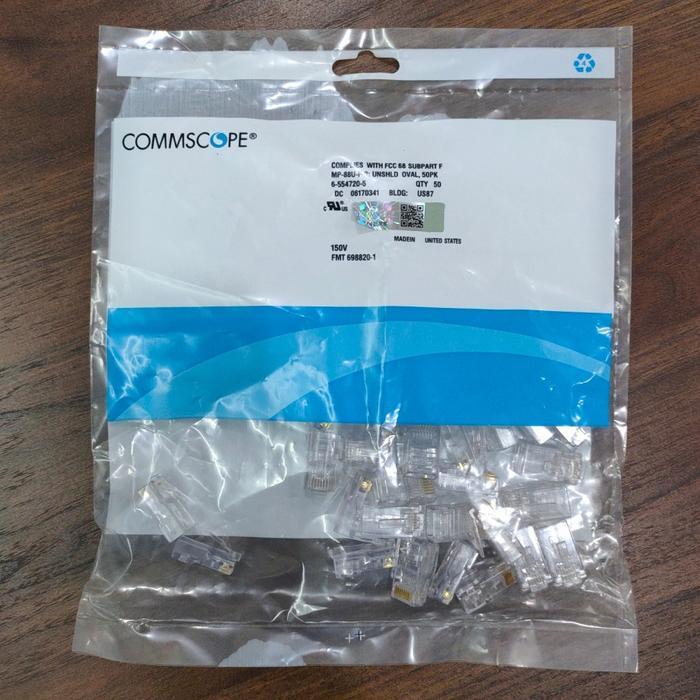 KONEKTOR RJ45 CAT5E COMMSCOPE KONNECTOR RJ45 CAT 5E COMMSCOPE