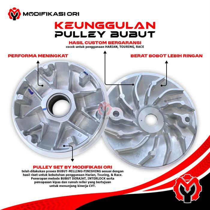 "New" PULLY BUBUT - BEAT FI ESP - GENIO - RUMAH ROLLER BUBUT DERAJAT CUSTOM Cvt Motorcycle