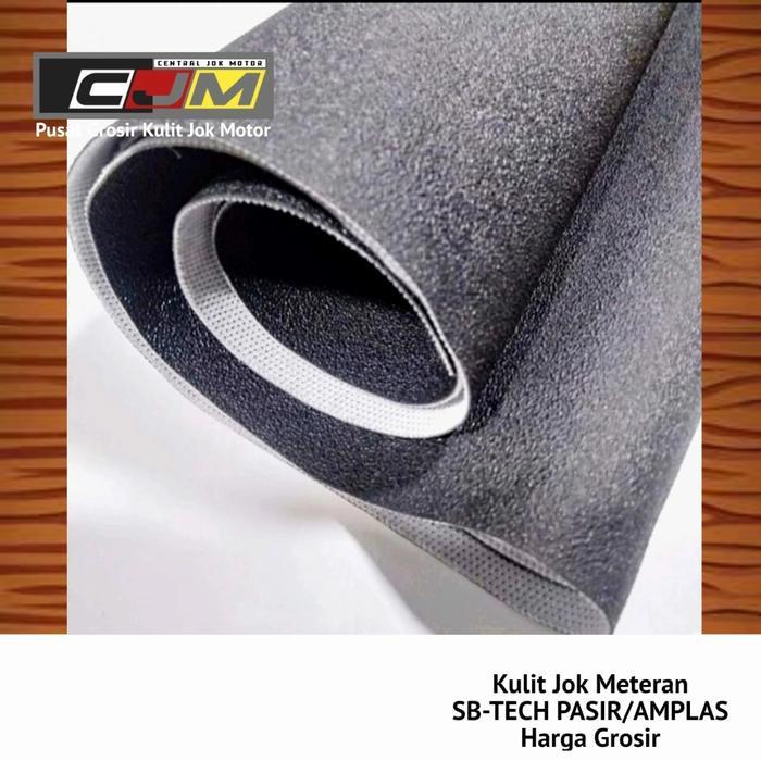 Sb-Tech Amplas Pasir Meteran Harga Grosir Kulit Jok Meteran Bahan Oscar Hitam Polos 1Meter X 1,40M