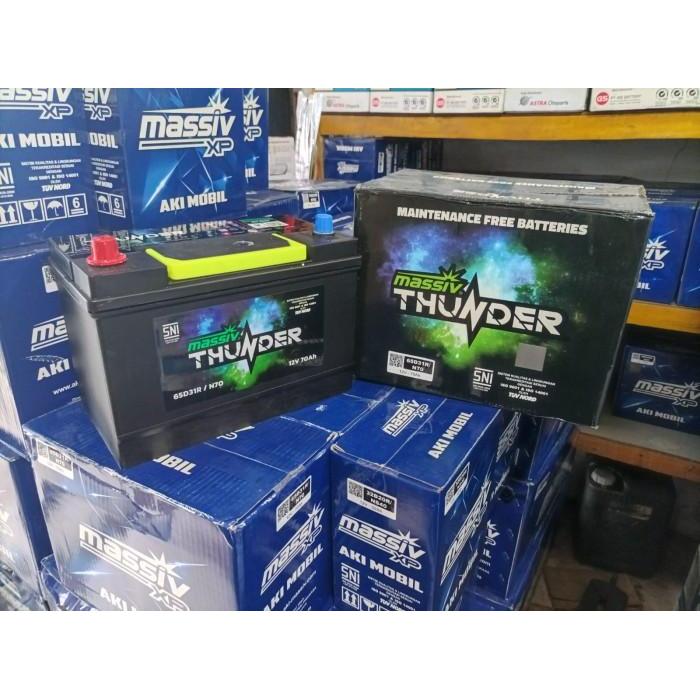 Massiv Thunder Aki Accu Mobil Kering 65D31R N70 Battery 12V 70Ah
