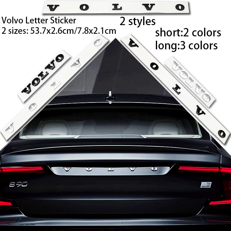 Car ABS 3D Letter Sticker VOLVO Trunk Logo Sticker For Volvo XC60 XC90 S60 S80 S60L V40 V60 T5 T6