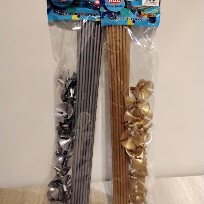 langsung order saja] Tangkai balon emas-perak