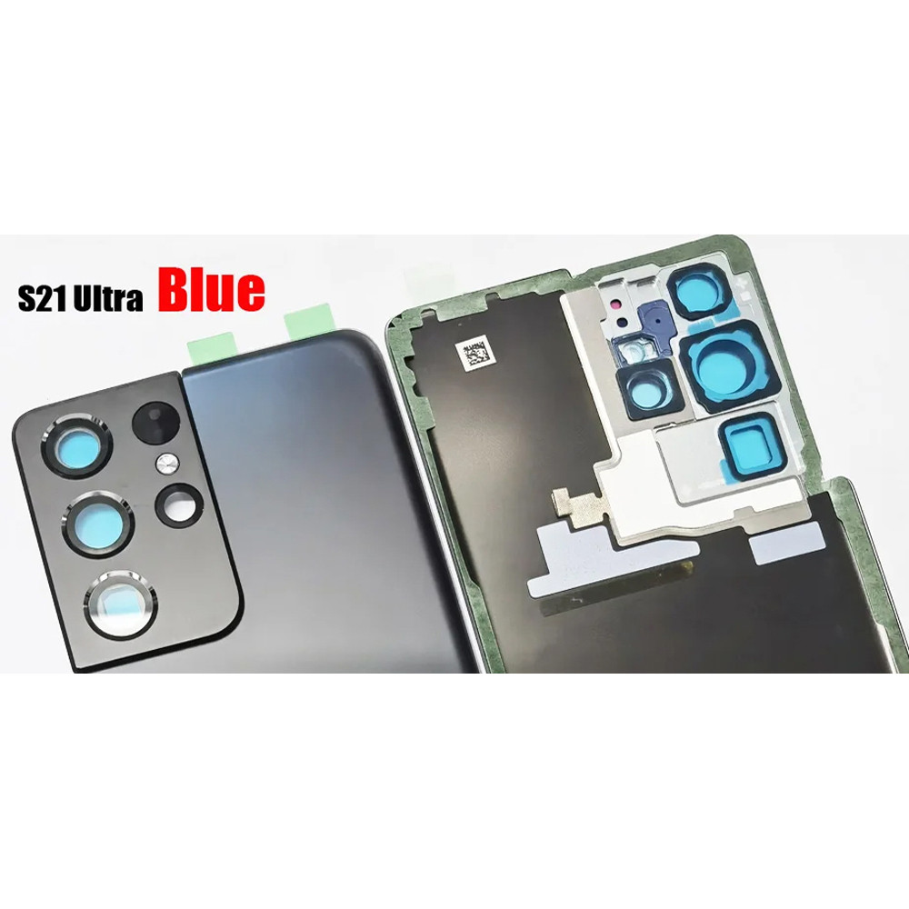 OEM Glass Parts Back Cover Case For SAM-S21 Ultra S21U S21ULTRA 5G Back Glass Rear Cover Battery